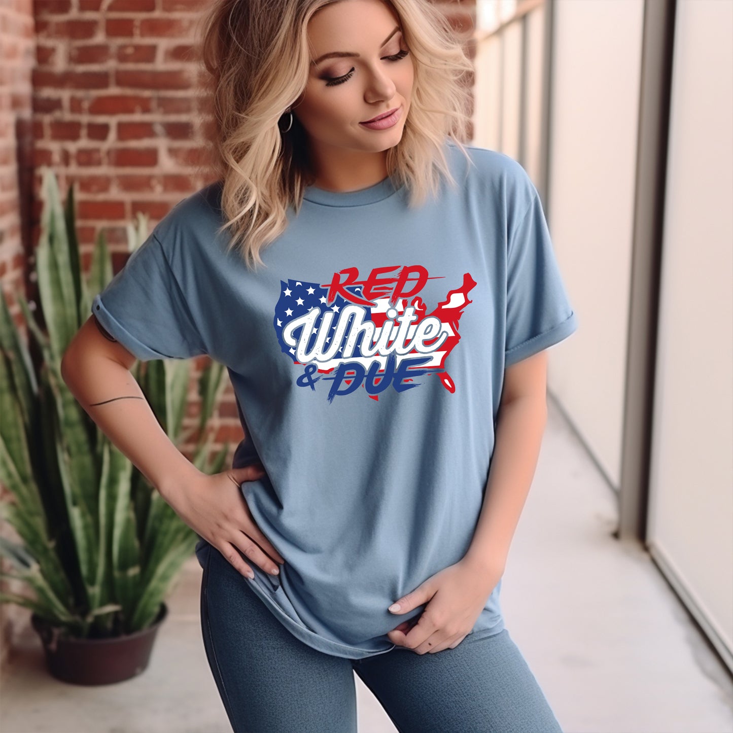 Red White & Due Tee